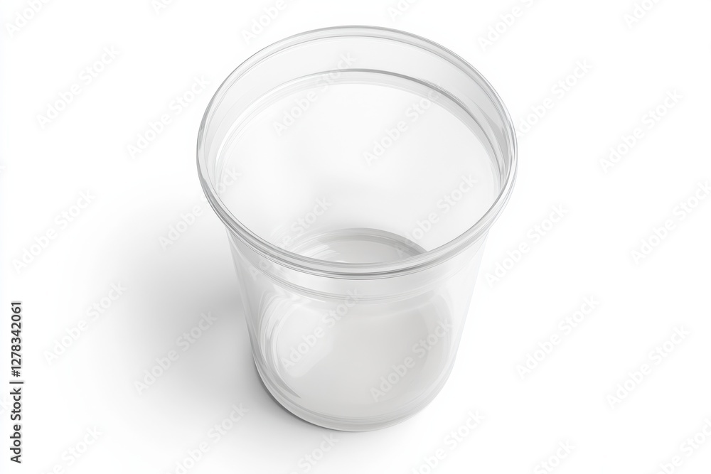 Medical specimen cup, isolated, white background, laboratory testing Medical specimen cup, isolated, white background, laboratory testing