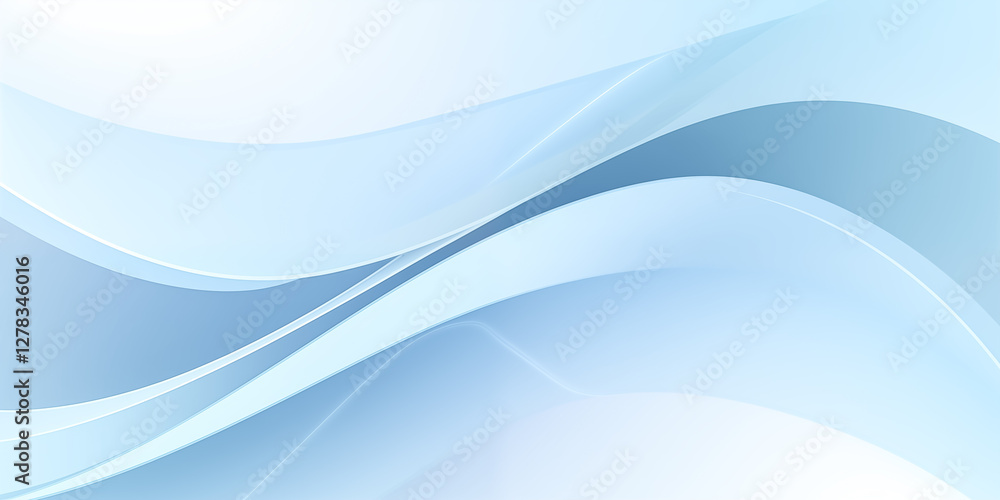 Naklejka premium Abstract blue wave background with smooth, flowing lines and a soft gradient effect.