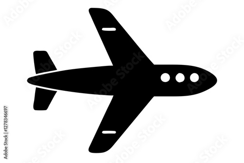 Airplane icon, plane logo line icons in black isolated on white background, fly symbol. Air sign, flight concept travel or airport illustration.