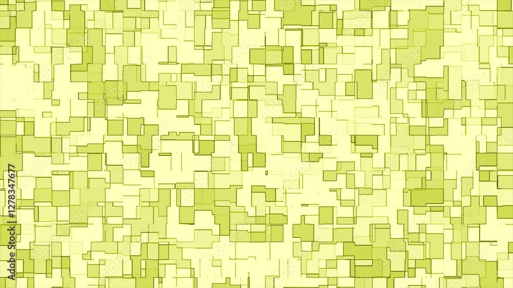 Yellow color multiple square shapes moving noise effect modern design loop able glitch background Yellow color multiple square shapes moving noise effect modern design loop able glitch background