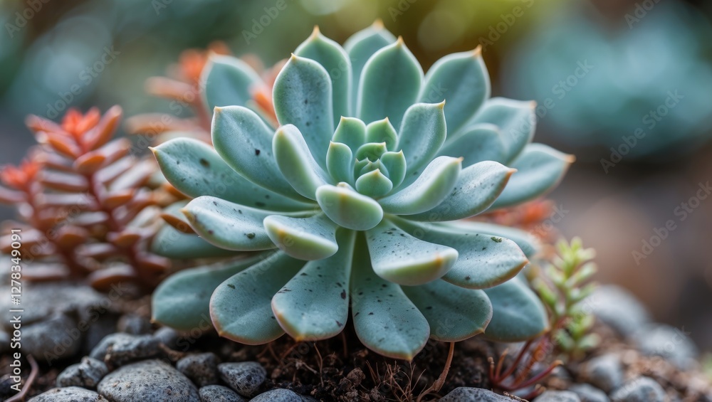 Beautiful Crassula Ovata Succulent in Lush Natural Setting with Smooth Stones and Soft Blurred Background Creating an Aesthetic Garden Vibe Beautiful Crassula Ovata Succulent in Lush Natural Setting with Smooth Stones and Soft Blurred Background Creating an Aesthetic Garden Vibe