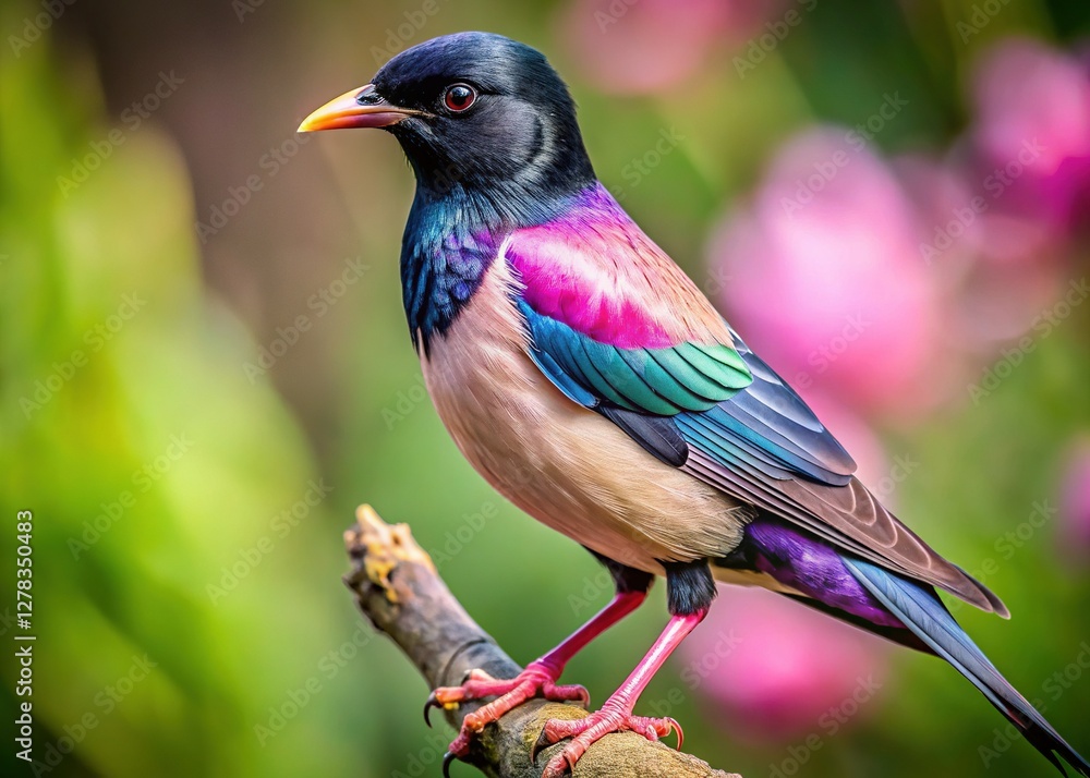 Rosy Starling Bird, Vibrant Pink Feathers, Closeup, Wildlife Photography Rosy Starling Bird, Vibrant Pink Feathers, Closeup, Wildlife Photography