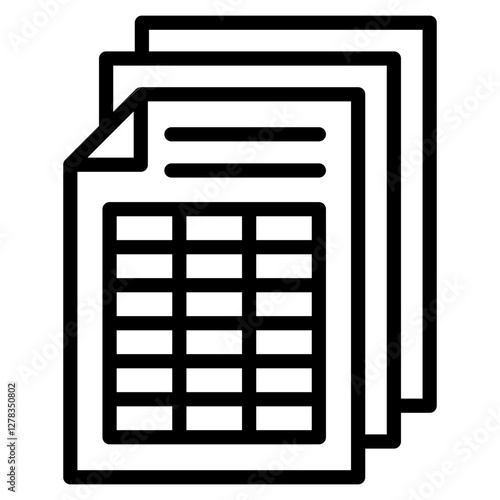 Spreadsheet Icon For Design Element