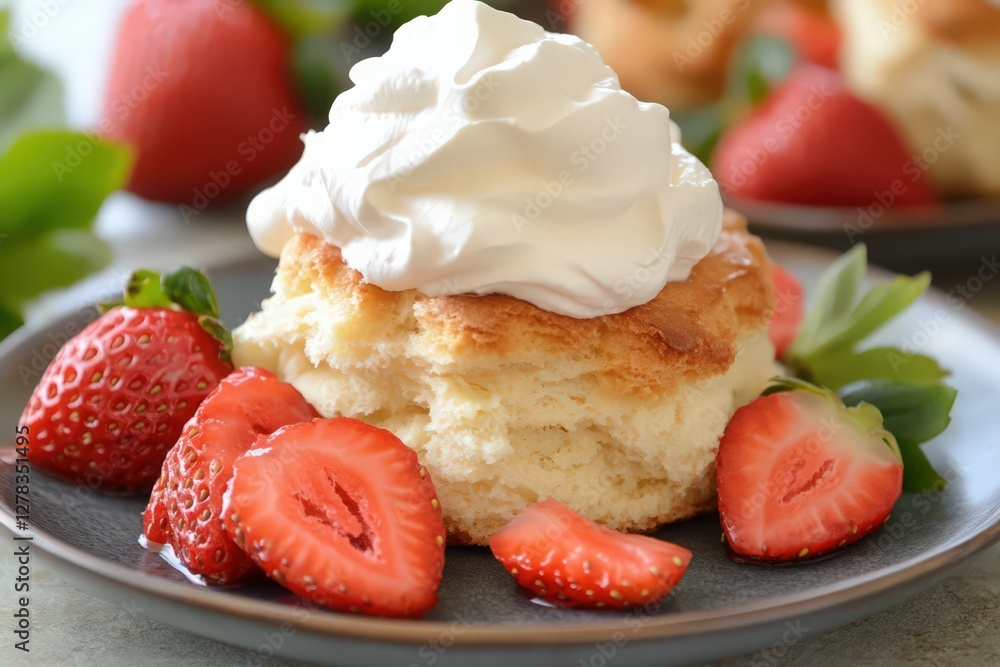 Fresh Strawberry Shortcake with Whipped Cream Fresh Strawberry Shortcake with Whipped Cream