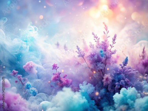 Wallpaper Mural Smokey White Abstract Background with Transparent Pastel Colors - Stock Photo Torontodigital.ca