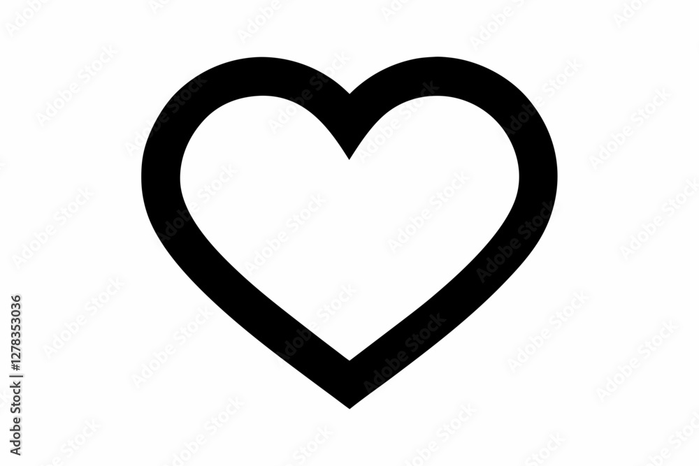 Heart icon. Simple flat style. Love logo, feeling, romance, weeding decoration, like, emotion concept. Black silhouette, glyph symbol. Vector illustration design isolated on white background Heart icon. Simple flat style. Love logo, feeling, romance, weeding decoration, like, emotion concept. Black silhouette, glyph symbol. Vector illustration design isolated on white background