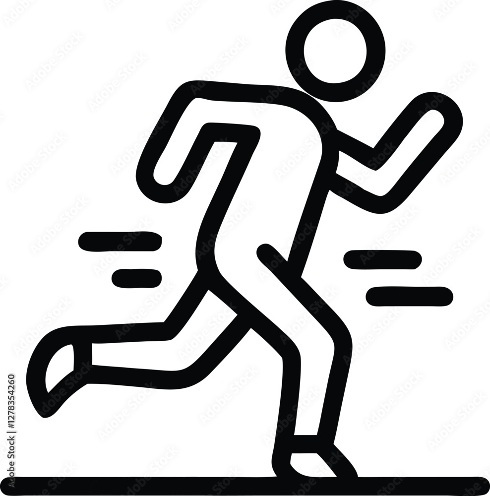 Man running, jogging, track, sprint, marathon, activity color editable logo icon stock vector image sign symbol isolated on a white background. flat design for web or mobile app Man running, jogging, track, sprint, marathon, activity color editable logo icon stock vector image sign symbol isolated on a white background. flat design for web or mobile app