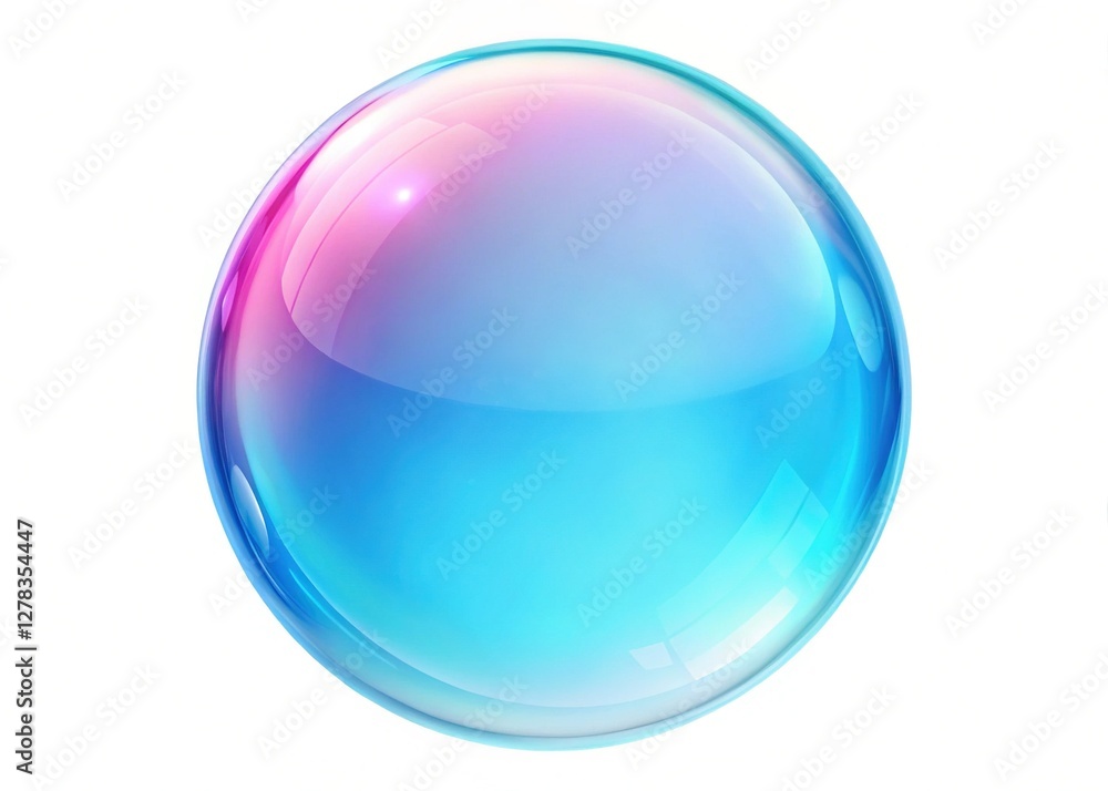 Translucent Light Blue Bubble with Pink Gradient - Abstract Background Translucent Light Blue Bubble with Pink Gradient - Abstract Background