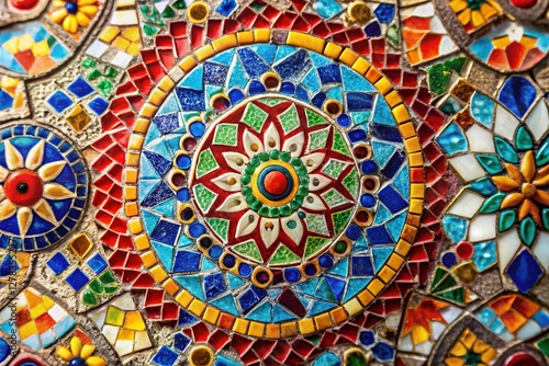 Wallpaper Mural Vibrant Colorful Mosaic Tile Pattern Background Texture Torontodigital.ca