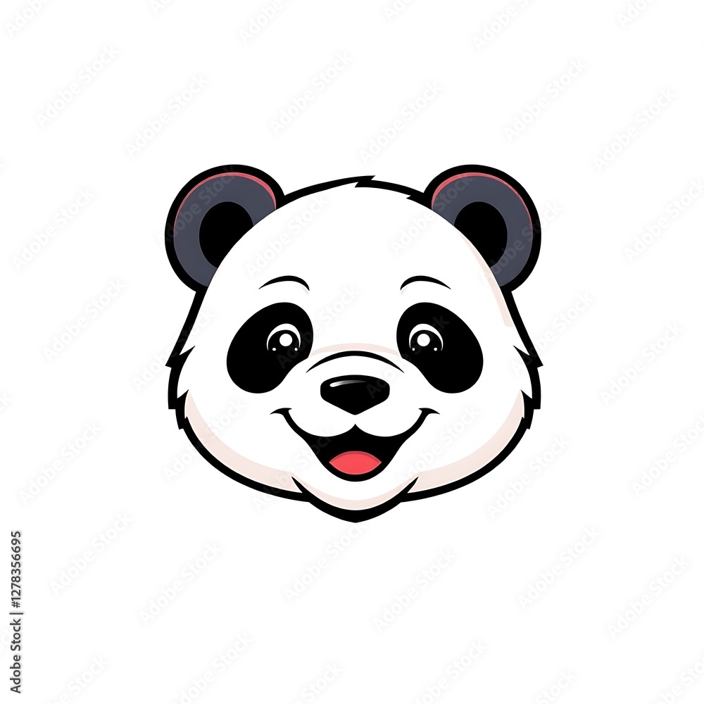 Adorable Panda Mascot Logo with a Playful and Friendly Expression for Engaging Branding Adorable Panda Mascot Logo with a Playful and Friendly Expression for Engaging Branding