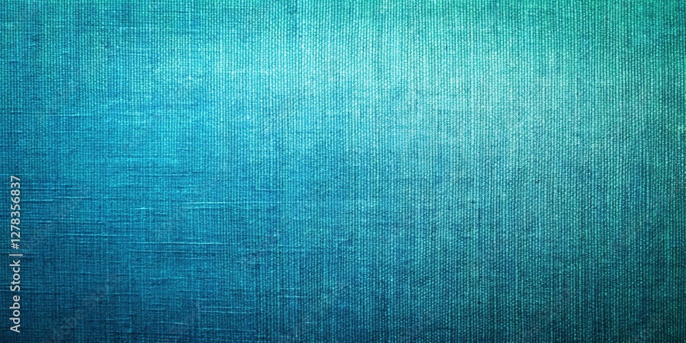 Fototapeta premium Vintage Teal Turquoise Abstract Background: Ombre Gradient Fabric Texture for Design