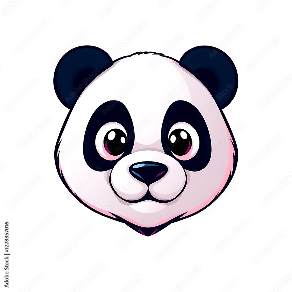Fototapeta premium Adorable Panda Mascot Logo with a Playful and Friendly Expression for Engaging Branding