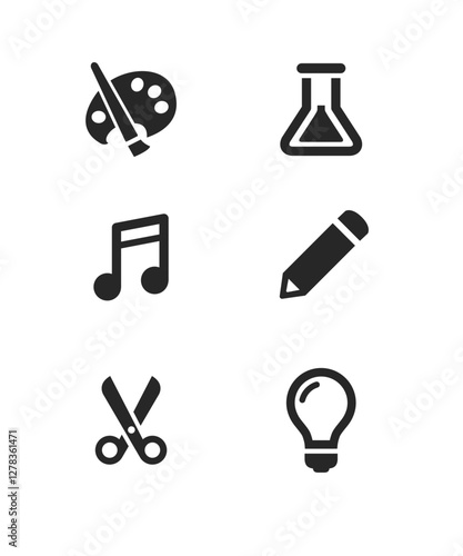 School icon set stock illustration