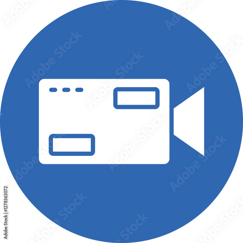 Video Camera glyph circle icon