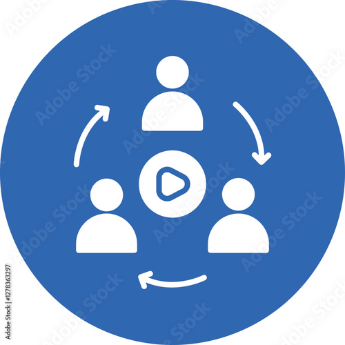 Content Engagement glyph circle icon