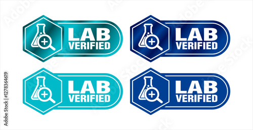 lab tested verified icon label for purity and potency labeling for safe products