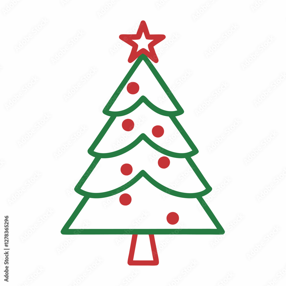 christmas tree vector illustration christmas tree vector illustration