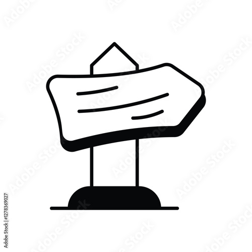 Campground Sign Vector icon