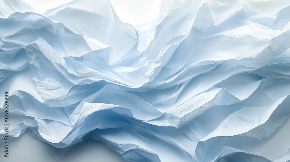 Textured Blue Crumpled Paper Background in Soft Watercolor Textured Blue Crumpled Paper Background in Soft Watercolor