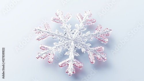 Intricate snowflake close-up winter wonderland nature photography frosty environment macro view beauty of ice