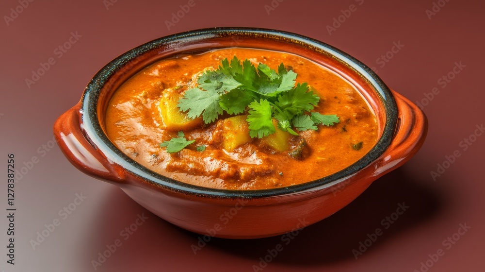 Aromatic Indian Curry Dish with Fresh Herbs - Exquisite Culinary Experience Aromatic Indian Curry Dish with Fresh Herbs - Exquisite Culinary Experience