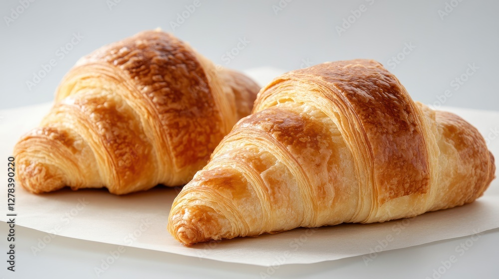 Enjoying freshly baked croissants in a cozy cafe atmosphere Enjoying freshly baked croissants in a cozy cafe atmosphere