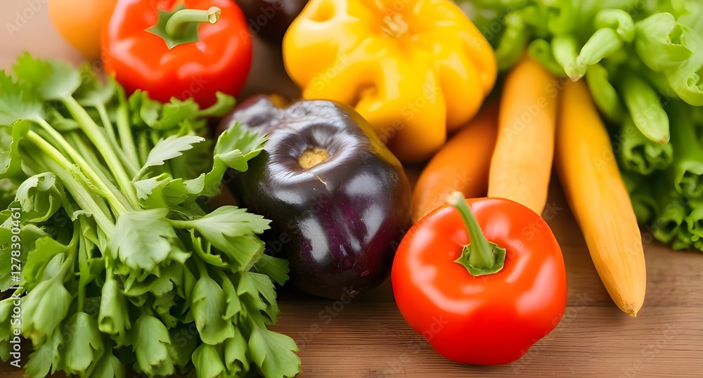 Vegetables on a wooden table. Kitchen, cooking site photo. Tomatoes, pepper, onion, carrot, salad Vegetables on a wooden table. Kitchen, cooking site photo. Tomatoes, pepper, onion, carrot, salad