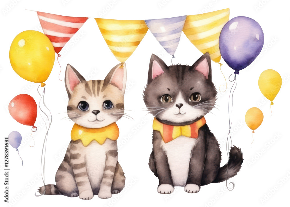 Fototapeta premium PNG Party animal balloon cartoon.