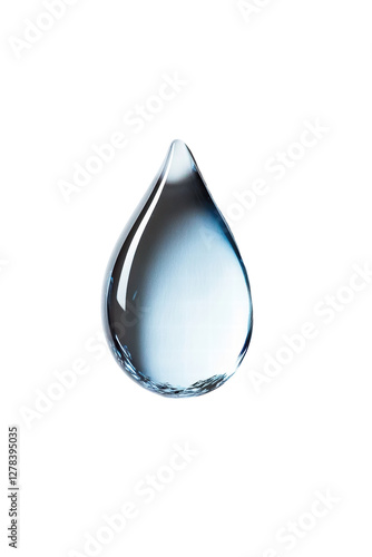 Isolated Blue Water Droplet photo