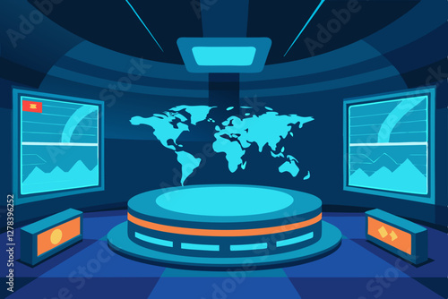 world map and tv