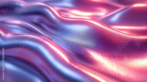 Wallpaper Mural Abstract flowing fabric texture with vibrant pink and blue hues creating depth Torontodigital.ca