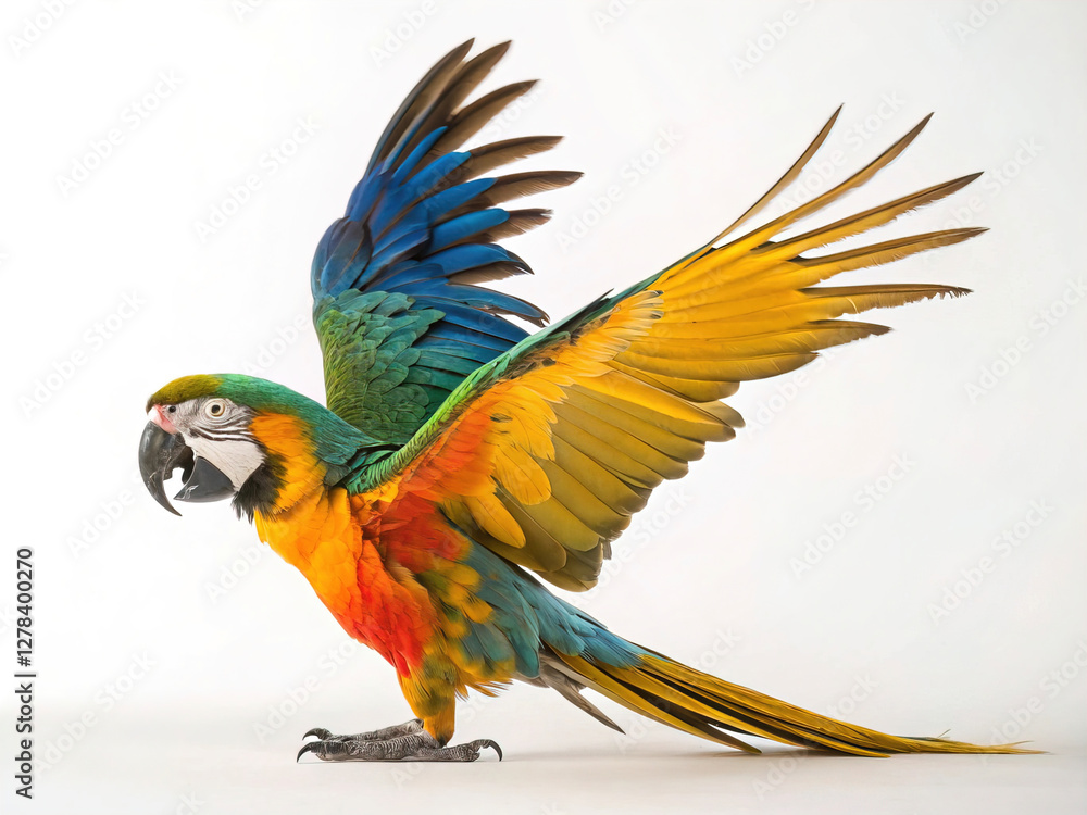 Obraz premium Parrot isolated on white background