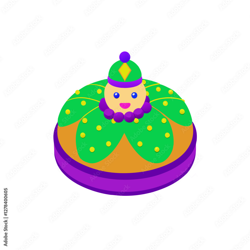 Traditional King Cake with Hidden Baby Traditional King Cake with Hidden Baby