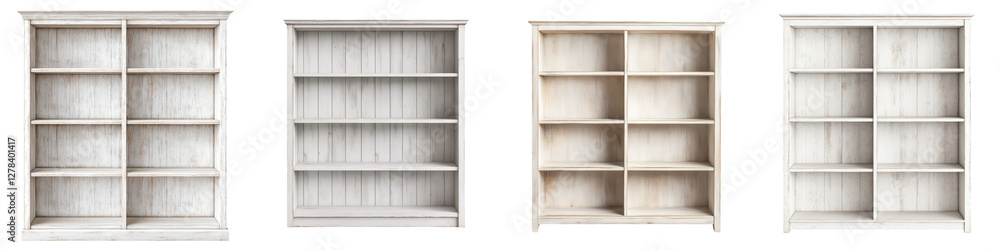 Empty wooden bookshelves cabinets and shelving units in a clean minimalist style perfect for home office or retail display storage and organization Empty wooden bookshelves cabinets and shelving units in a clean minimalist style perfect for home office or retail display storage and organization