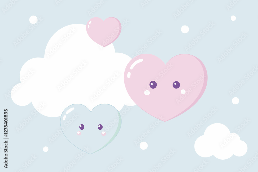 pink heart with balloons pink heart with balloons