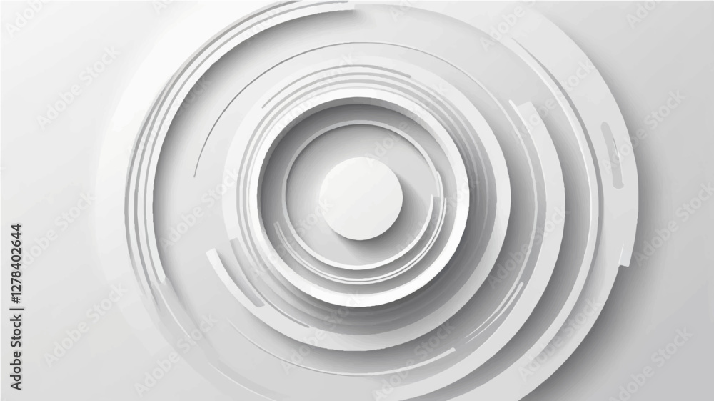Abstract white background with circle rings. Digital future technology concept. Abstract background design. vector illustration Abstract white background with circle rings. Digital future technology concept. Abstract background design. vector illustration