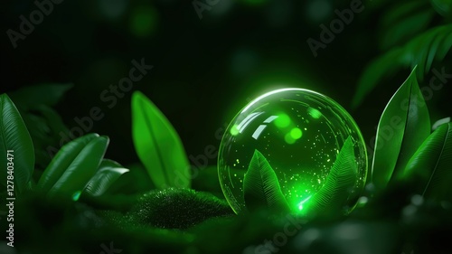 Promoting financial inclusion through sustainable finance initiatives green ecosystem nature close-up eco-friendly banking solutions