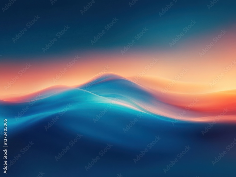Obraz premium abstract waves with gradient color background.