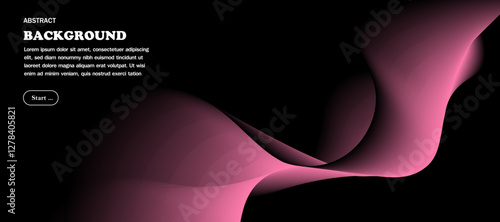 Black, pink, gradient, digital, technology, abstract, design, illustration, color, backdrop, art, effect, pattern, creative, banner, poster, cover, communication, template, background, wave, wallpaper