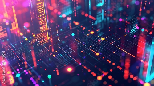 An AI system learning to optimize business operations by analyzing sales, customer behavior, and market data.

