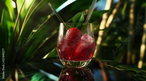 A Vibrant Strawberry Cocktail, Perfect for a Summer Day