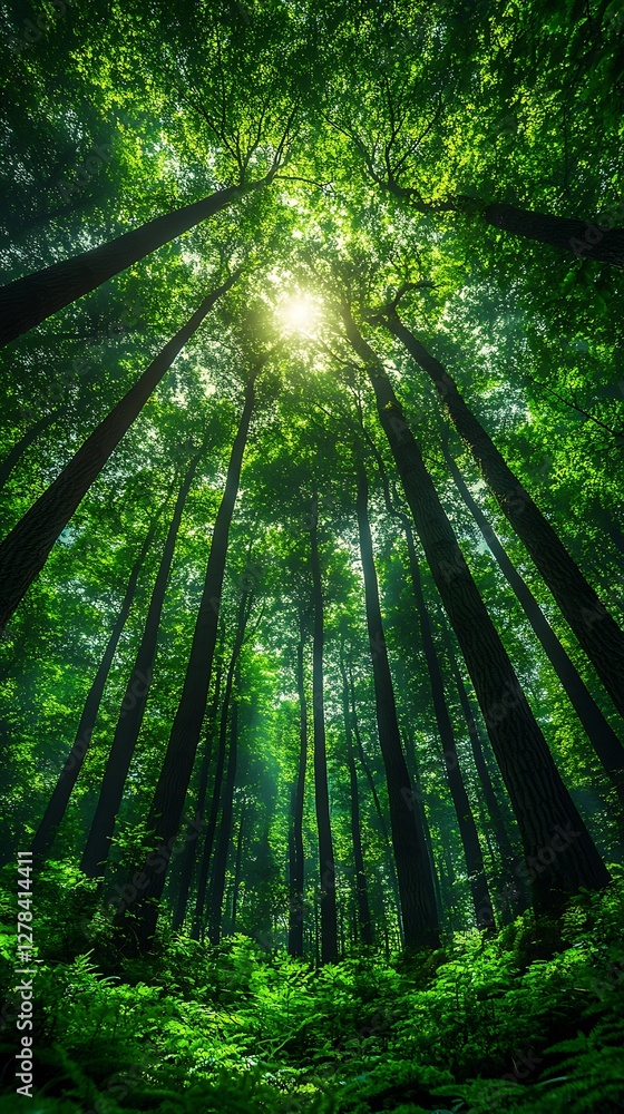Tranquil mist covered woodland high resolution picture Tranquil mist covered woodland high resolution picture