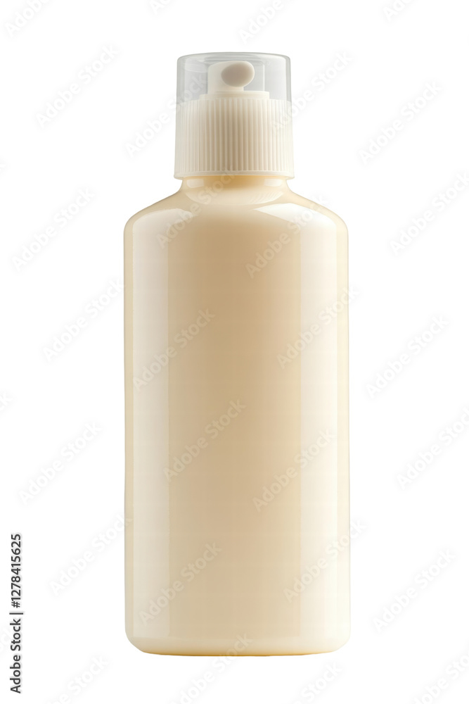 Isolated Beige Cosmetic Bottle Isolated Beige Cosmetic Bottle