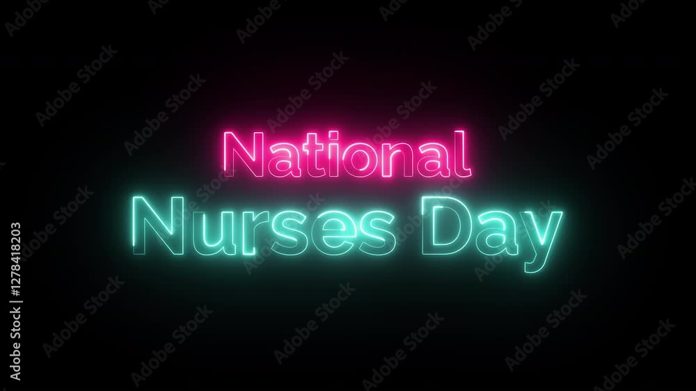 National Nurses Day Text typography animation 4k video National Nurses Day Text typography animation 4k video