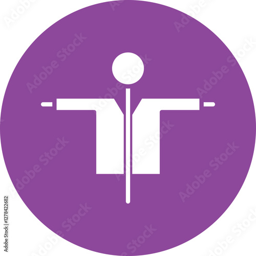 Scarecrow glyph circle icon