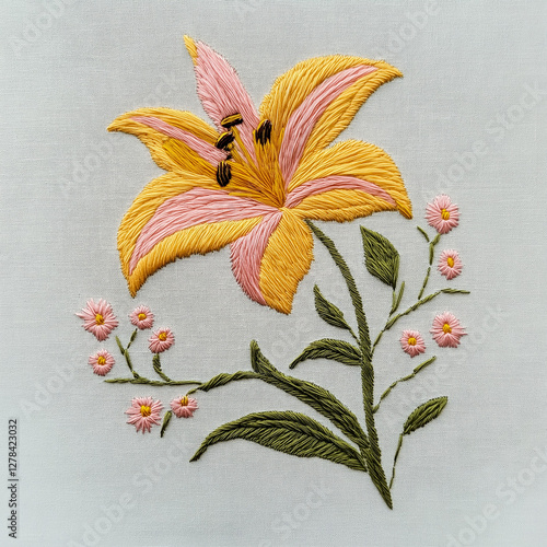 lily of the valley on a blue background