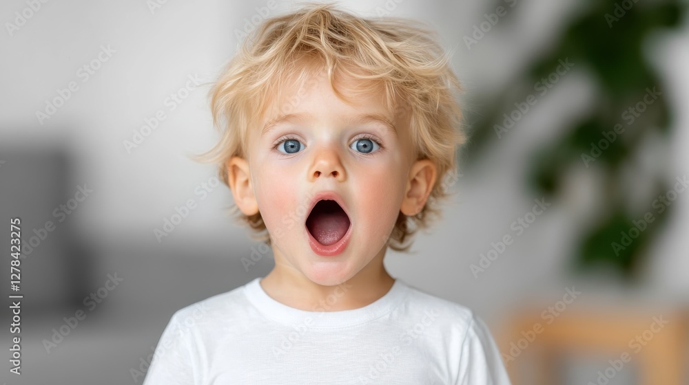 Little boy expresses fierce emotions while shouting at the camera Little boy expresses fierce emotions while shouting at the camera