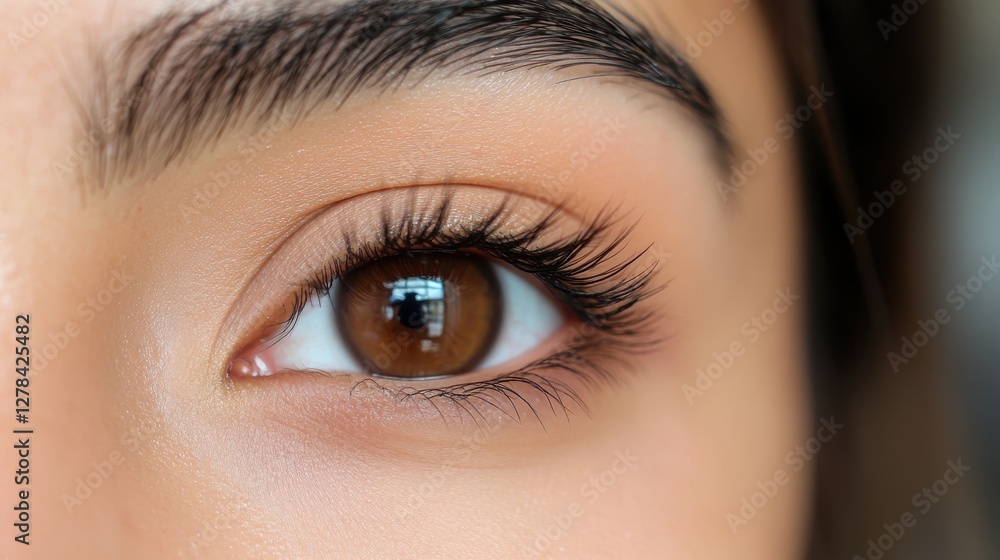Stunning animal gaze with beautiful brown eyes and delicate lashes Stunning animal gaze with beautiful brown eyes and delicate lashes