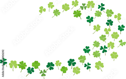 Botanical shamrock vector illustration flying wind isolated element decoration freshening in nature background