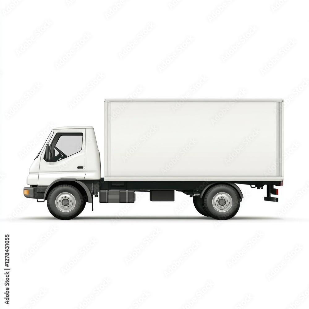 A close-up image of a white truck on a plain white background, suitable for use in promotional materials or product demonstrations A close-up image of a white truck on a plain white background, suitable for use in promotional materials or product demonstrations